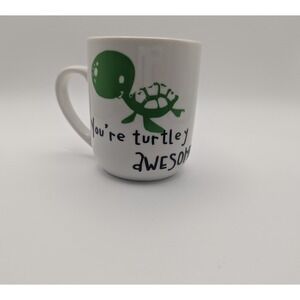 You're Turtley Awesome Turtle Coffee Mug White Novelty Cute‎ Gift 4"